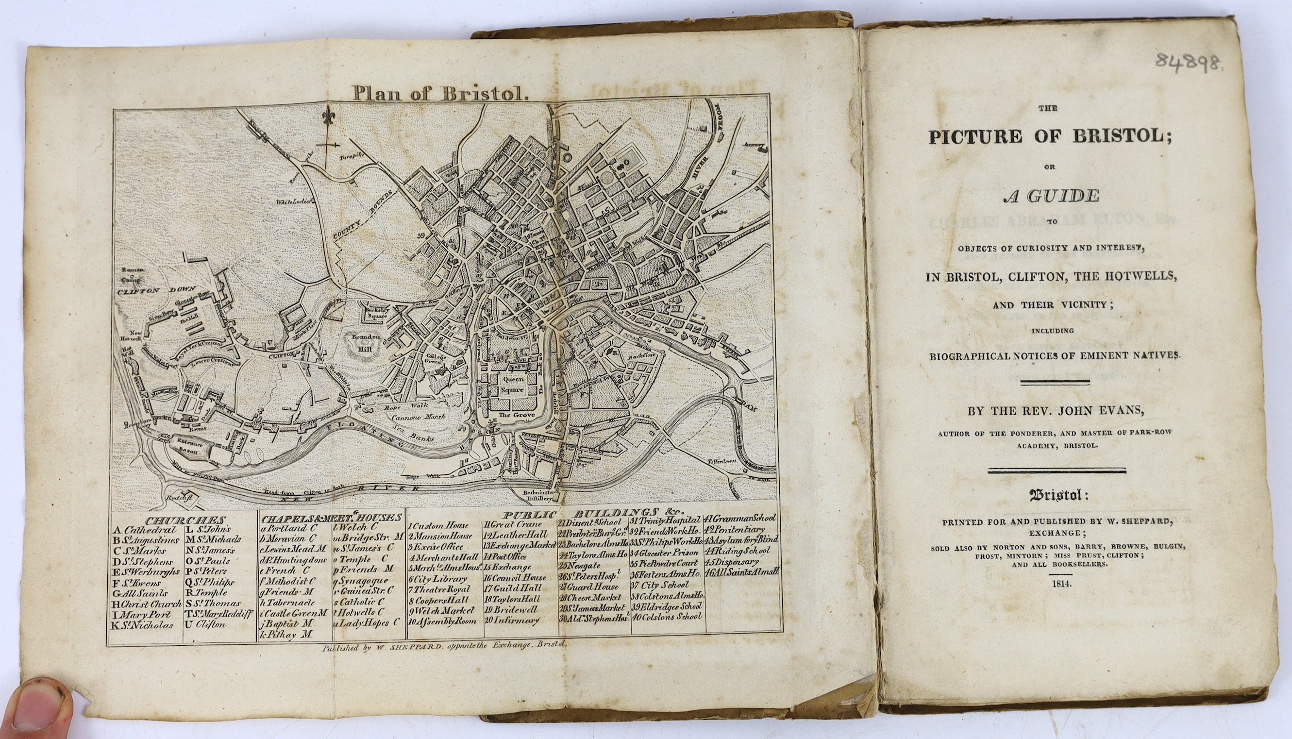 SOMERSET, BRISTOL: Shiercliff, E. - The Bristol and Hotwell Guide: containing ... the ancient and present state of that opulent city ... to which is added a description of Clifton ... 2nd edition, corrected and enlarged